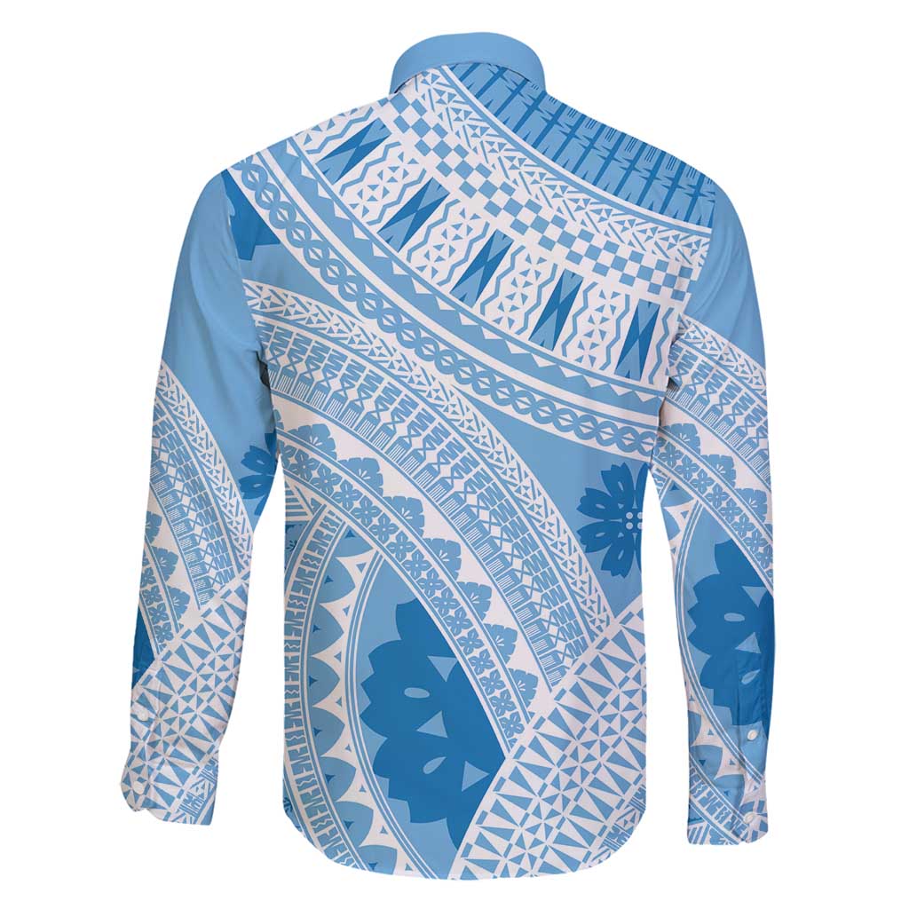 Bula Fiji Classic Masi Tapa Family Matching Off Shoulder Short Dress and Hawaiian Shirt Turquoise - Polynesian Pride