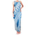 Bula Fiji Classic Masi Tapa Family Matching Tank Maxi Dress and Hawaiian Shirt Turquoise - Polynesian Pride