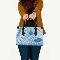 Bula Fiji Classic Masi Tapa Leather Bag Turquoise - Polynesian Pride