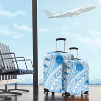 Bula Fiji Classic Masi Tapa Luggage Cover Turquoise - Polynesian Pride