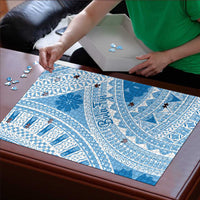 Bula Fiji Classic Masi Tapa Puzzle Turquoise - Polynesian Pride