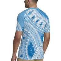 Bula Fiji Classic Masi Tapa Rugby Jersey Turquoise - Polynesian Pride
