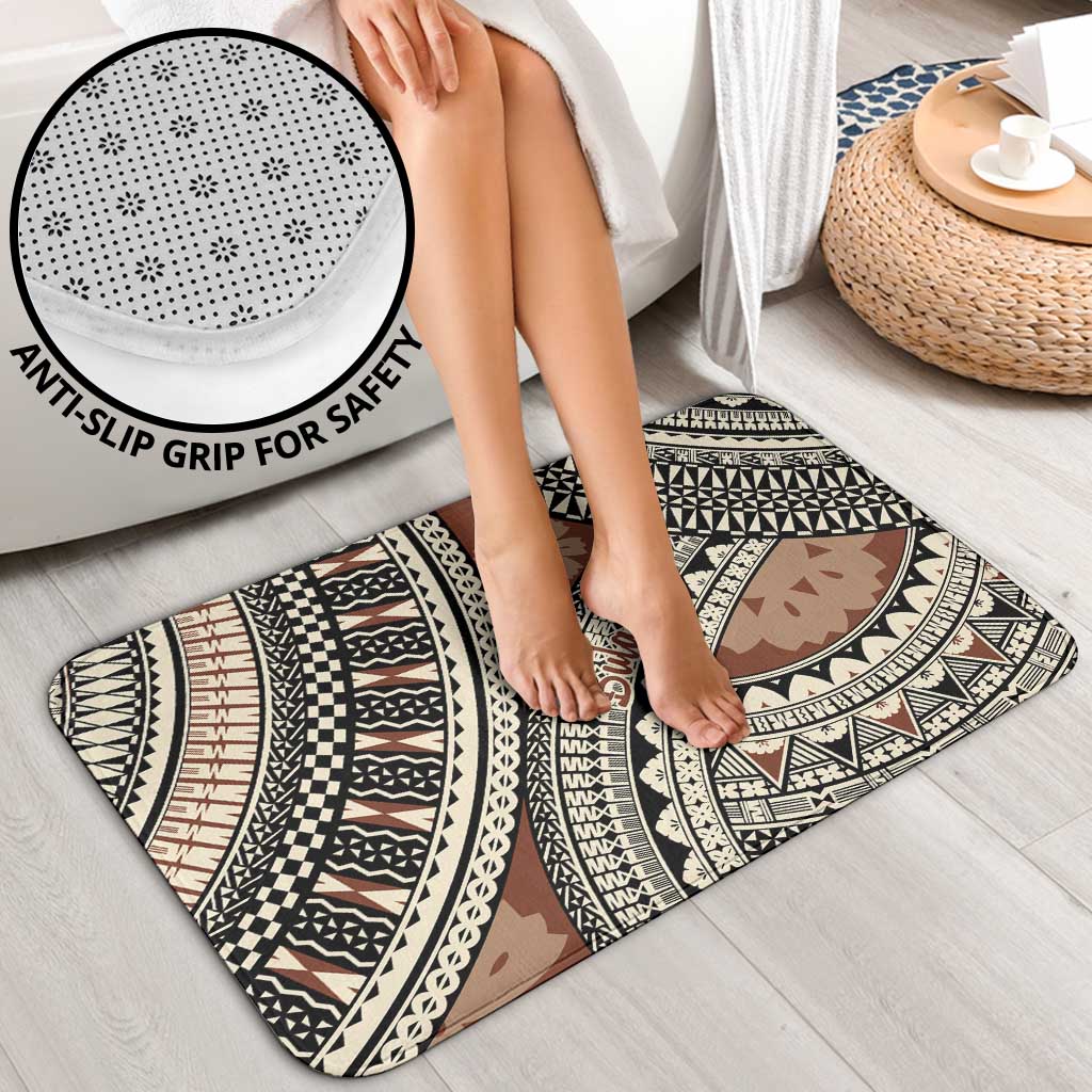 Bula Fiji Classic Masi Tapa Bathroom Set Vintage Brown - Polynesian Pride