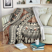 Bula Fiji Classic Masi Tapa Blanket Vintage Brown - Polynesian Pride