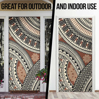 Bula Fiji Classic Masi Tapa Door Cover Vintage Brown - Polynesian Pride