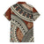 Bula Fiji Classic Masi Tapa Family Matching Off Shoulder Short Dress and Hawaiian Shirt Vintage Brown - Polynesian Pride