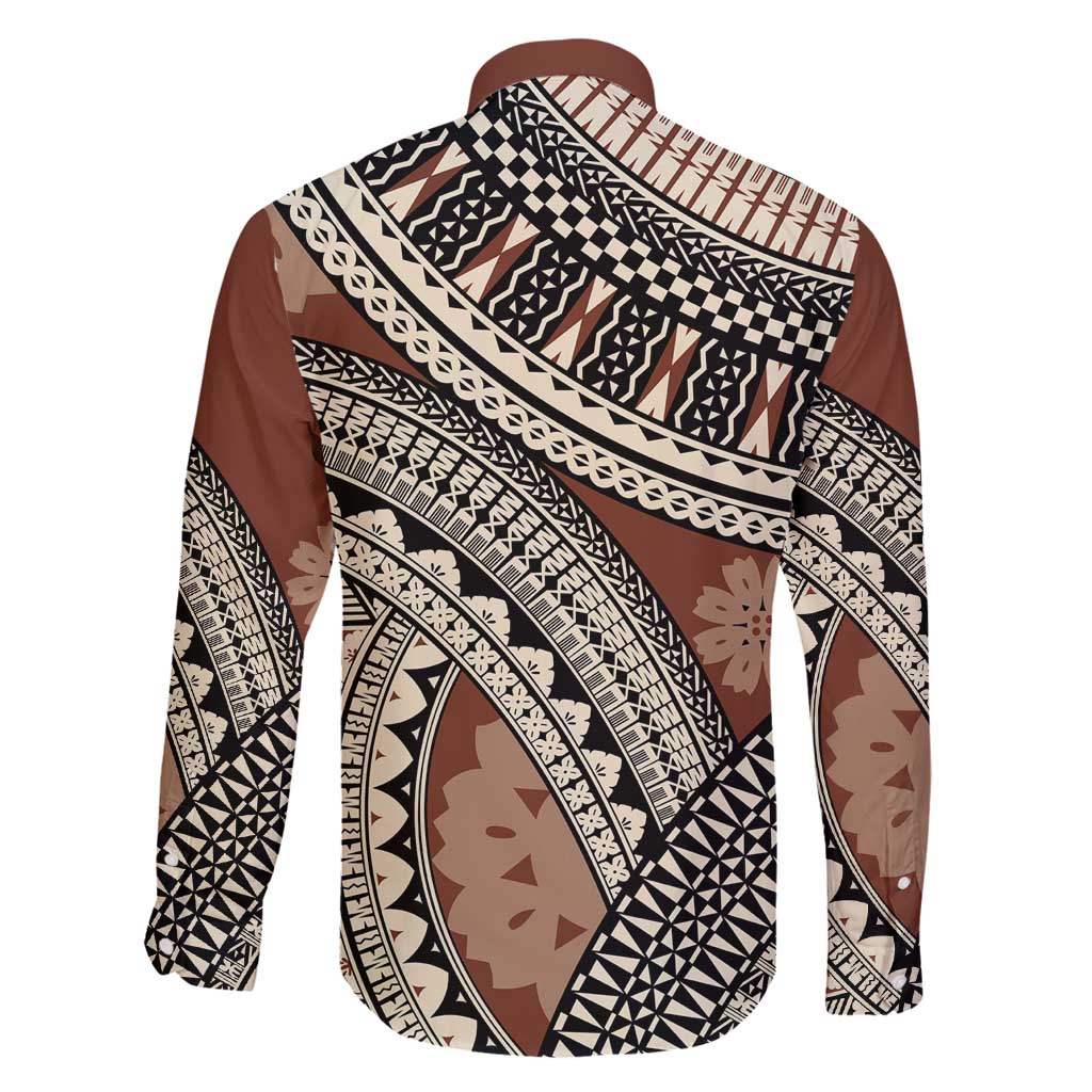 Bula Fiji Classic Masi Tapa Family Matching Puletasi and Hawaiian Shirt Vintage Brown LT7 - Polynesian Pride