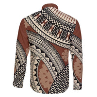 Bula Fiji Classic Masi Tapa Family Matching Short Sleeve Bodycon Dress and Hawaiian Shirt Vintage Brown - Polynesian Pride