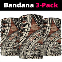 Bula Fiji Classic Masi Tapa Neck Gaiter Vintage Brown - Polynesian Pride