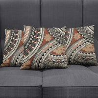 Bula Fiji Classic Masi Tapa Pillow Cover Vintage Brown - Polynesian Pride