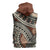 Bula Fiji Classic Masi Tapa Sleeveless Hoodie Vintage Brown - Polynesian Pride