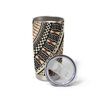 Bula Fiji Classic Masi Tapa Tumbler Cup Vintage Brown - Polynesian Pride