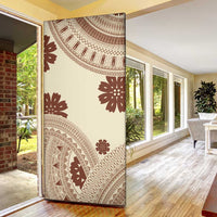 Bula Fiji Classic Masi Tapa Door Cover Vintage Beige - Polynesian Pride