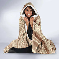 Bula Fiji Classic Masi Tapa Hooded Blanket Vintage Beige - Polynesian Pride
