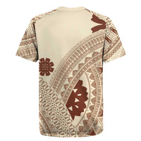 Bula Fiji Classic Masi Tapa Rugby Jersey Vintage Beige - Polynesian Pride