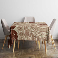Bula Fiji Classic Masi Tapa Tablecloth Vintage Beige - Polynesian Pride