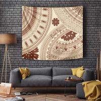 Bula Fiji Classic Masi Tapa Tapestry Vintage Beige - Polynesian Pride