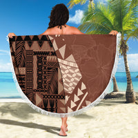 Bula Fiji Beach Blanket Tribal Masi Tapa - Brown LT7 - Polynesian Pride