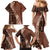 Bula Fiji Family Matching Mermaid Dress and Hawaiian Shirt Tribal Masi Tapa - Brown LT7 - Polynesian Pride