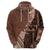 Bula Fiji Hoodie Tribal Masi Tapa - Brown LT7 - Polynesian Pride