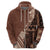 Bula Fiji Hoodie Tribal Masi Tapa - Brown LT7 - Polynesian Pride