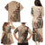 Bula Fiji Family Matching Puletasi Dress and Hawaiian Shirt Tribal Masi Tapa - Beige LT7 - Polynesian Pride