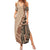 Bula Fiji Summer Maxi Dress Tribal Masi Tapa - Beige LT7 Women Beige - Polynesian Pride