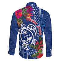 Guam Christmas Family Matching Puletasi Dress and Hawaiian Shirt Turtle Mix Tapa Felis Pasgua LT7 - Polynesian Pride