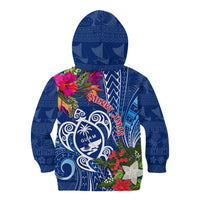 Guam Christmas Kid Hoodie Turtle Mix Tapa Felis Pasgua LT7 - Polynesian Pride