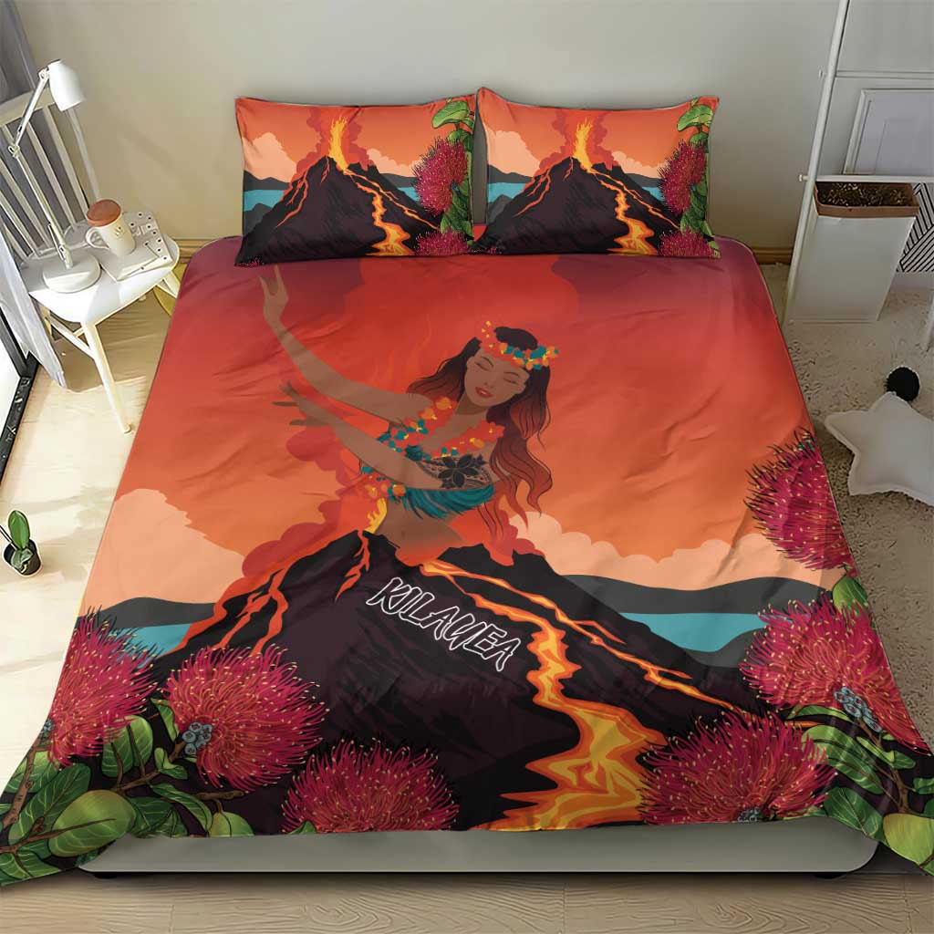 Hawaii Kilauea Volcano Bedding Set Pele Goddess