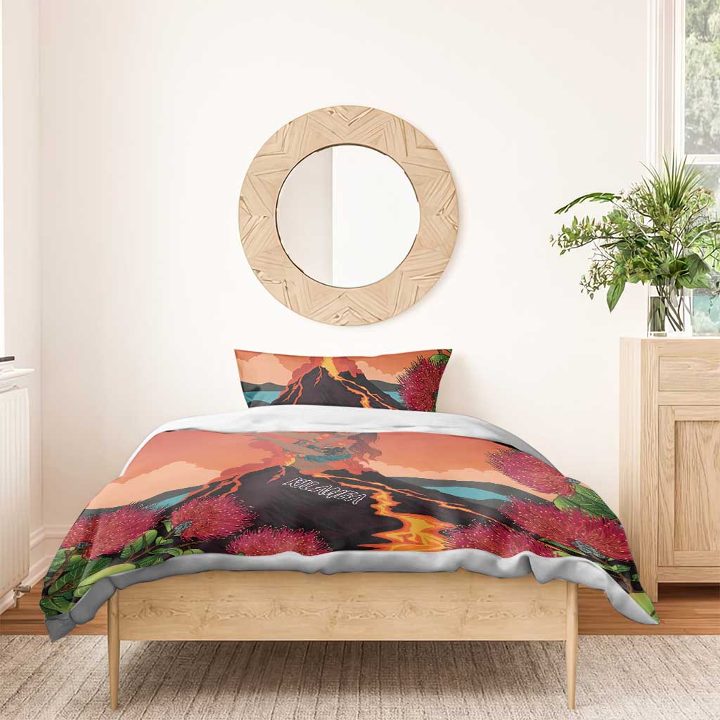 Hawaii Kilauea Volcano Bedding Set Pele Goddess