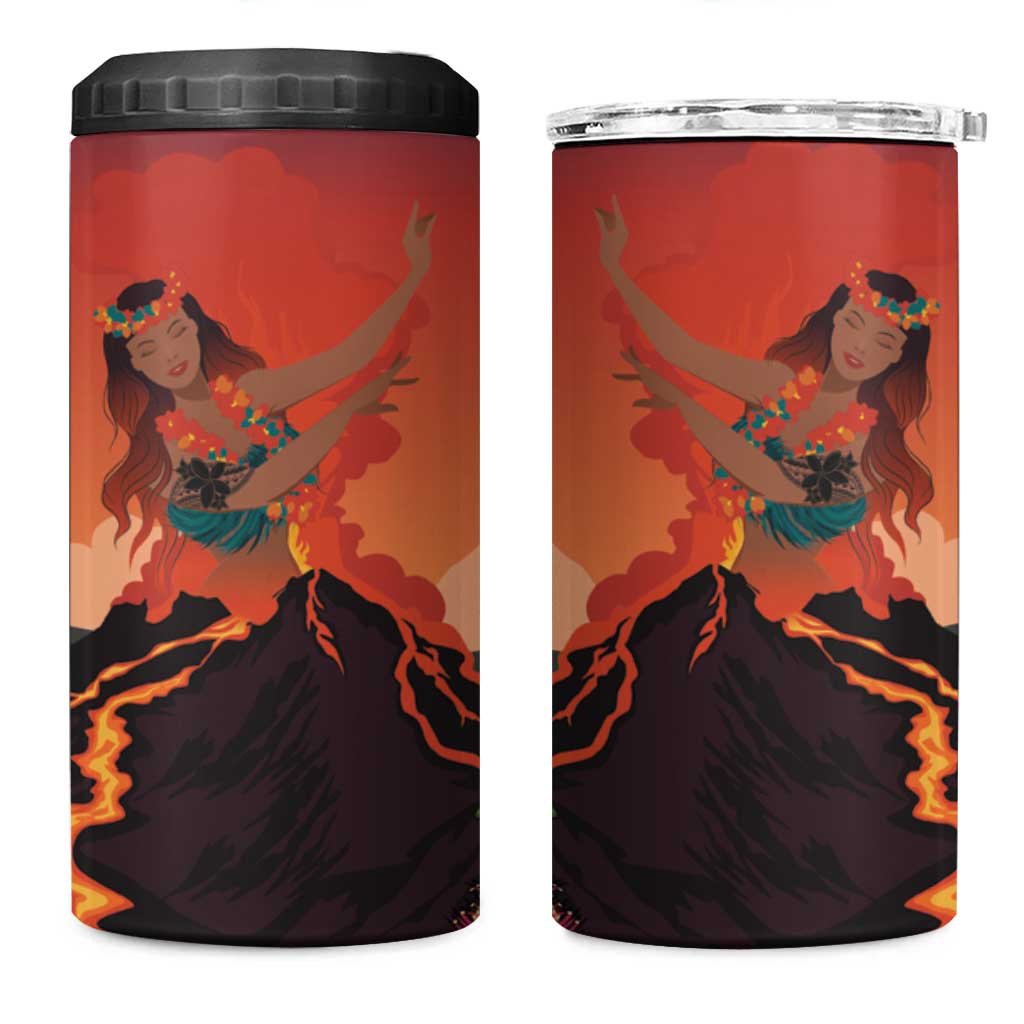 Hawaii Kilauea Volcano 4 in 1 Can Cooler Tumbler Pele Goddess