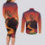 Hawaii Kilauea Volcano Couples Matching Long Sleeve Bodycon Dress and Long Sleeve Button Shirt Pele Goddess