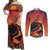 Hawaii Kilauea Volcano Couples Matching Off Shoulder Maxi Dress and Long Sleeve Button Shirt Pele Goddess