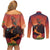 Hawaii Kilauea Volcano Couples Matching Off Shoulder Short Dress and Long Sleeve Button Shirt Pele Goddess