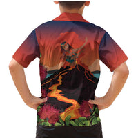 Hawaii Kilauea Volcano Family Matching Mermaid Dress and Hawaiian Shirt Pele Goddess