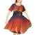 Hawaii Kilauea Volcano Kid Short Sleeve Dress Pele Goddess