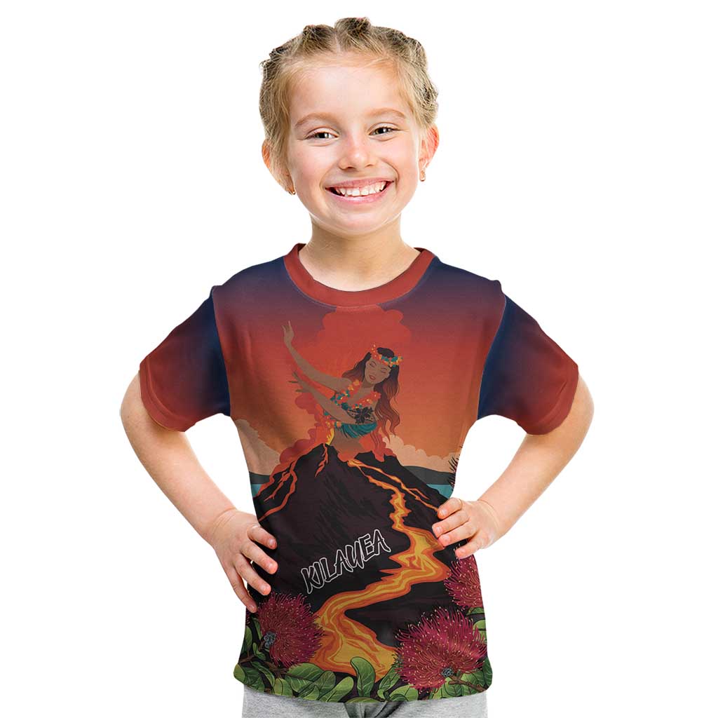 Hawaii Kilauea Volcano Kid T Shirt Pele Goddess