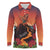 Hawaii Kilauea Volcano Long Sleeve Polo Shirt Pele Goddess