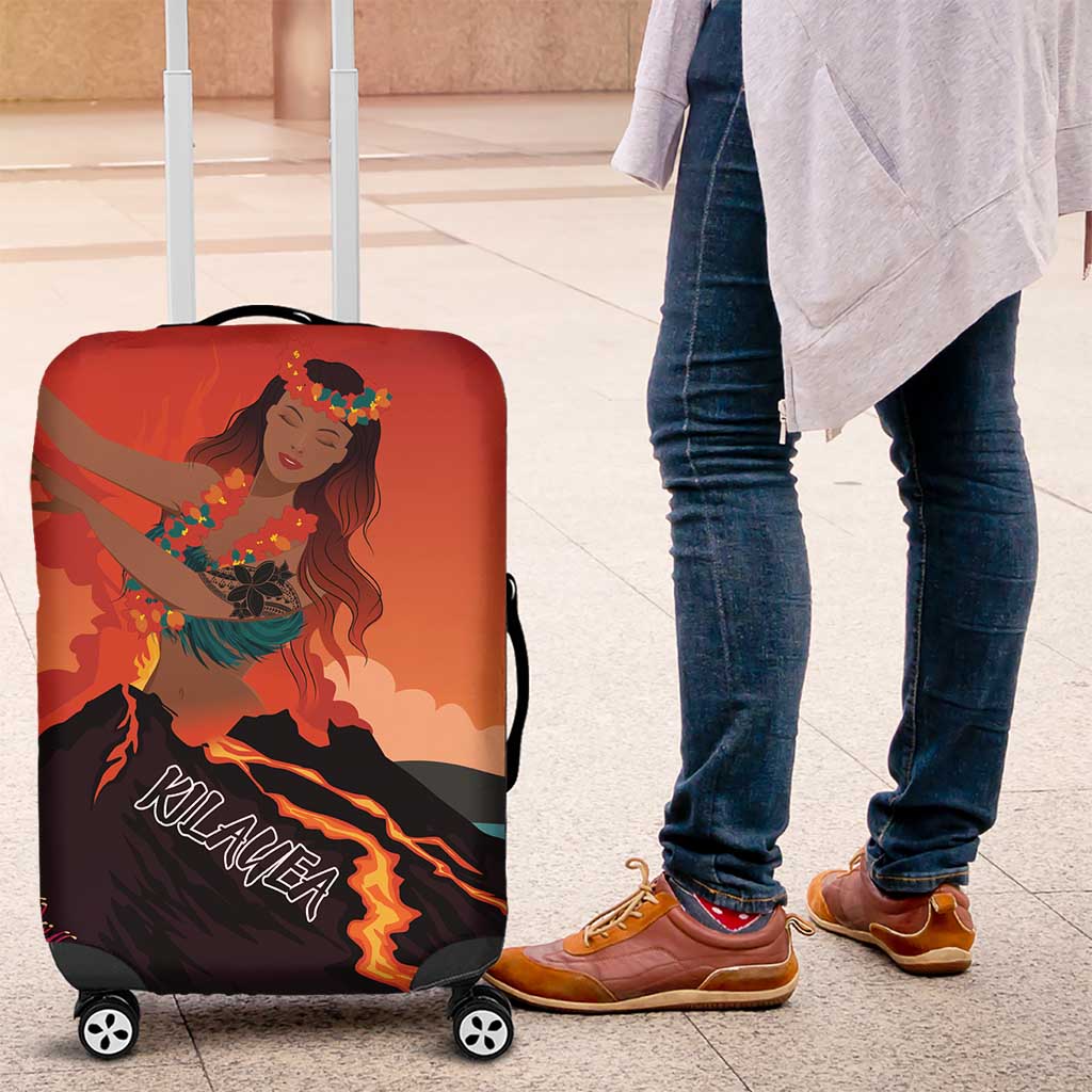 Hawaii Kilauea Volcano Luggage Cover Pele Goddess