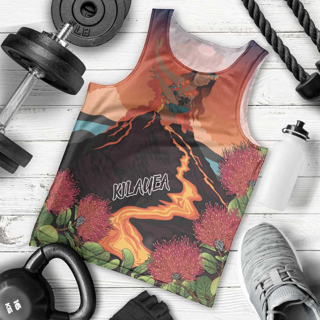 Hawaii Kilauea Volcano Men Tank Top Pele Goddess
