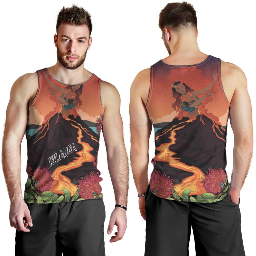 Hawaii Kilauea Volcano Men Tank Top Pele Goddess