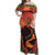 Hawaii Kilauea Volcano Off Shoulder Maxi Dress Pele Goddess