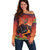 Hawaii Kilauea Volcano Off Shoulder Sweater Pele Goddess