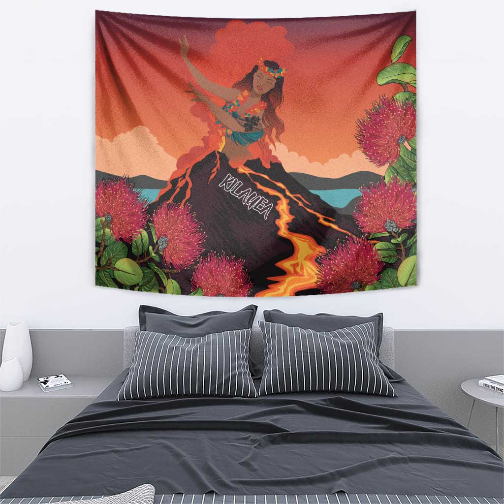 Hawaii Kilauea Volcano Tapestry Pele Goddess