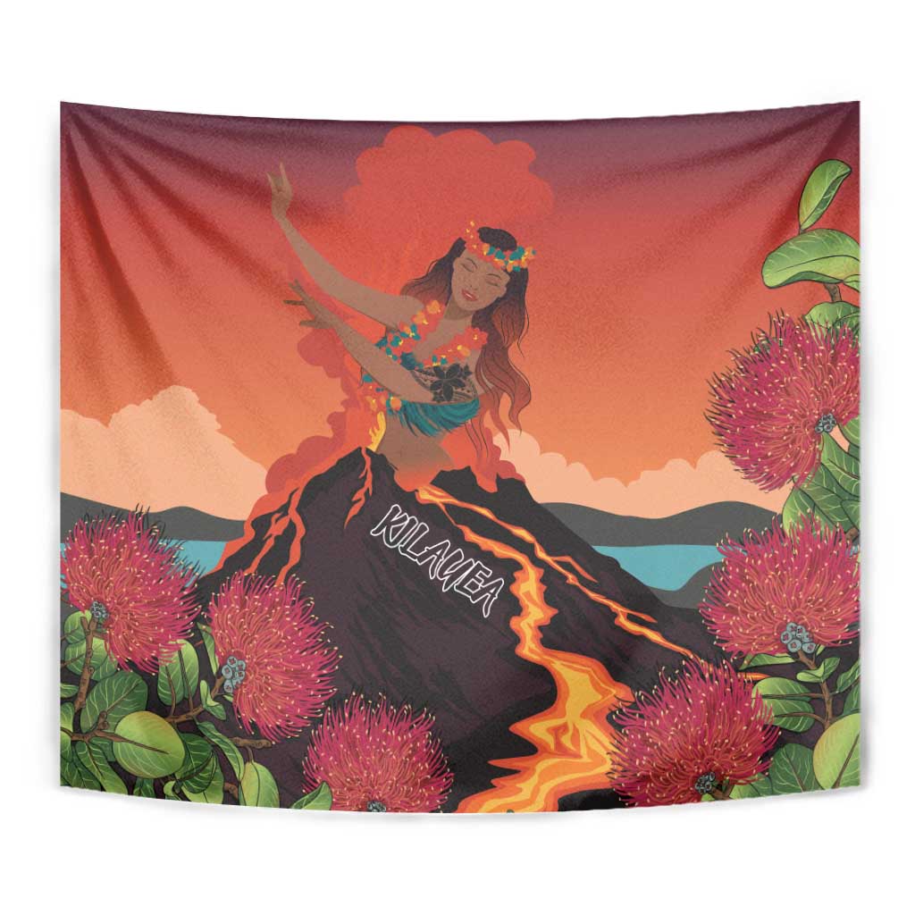 Hawaii Kilauea Volcano Tapestry Pele Goddess