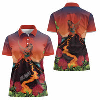 Hawaii Kilauea Volcano Women Polo Shirt Pele Goddess LT7 - Polynesian Pride