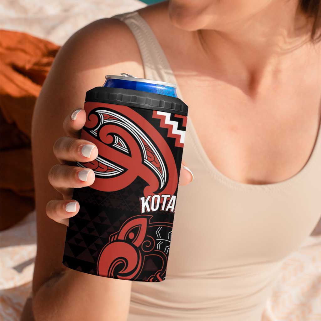 Maori Waitangi 4 in 1 Can Cooler Tumbler Kotahitanga Poutama Mix Whakairo - Polynesian Pride