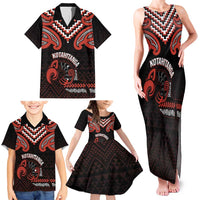 Maori Waitangi Family Matching Tank Maxi Dress and Hawaiian Shirt Kotahitanga Poutama Mix Whakairo LT7 - Polynesian Pride