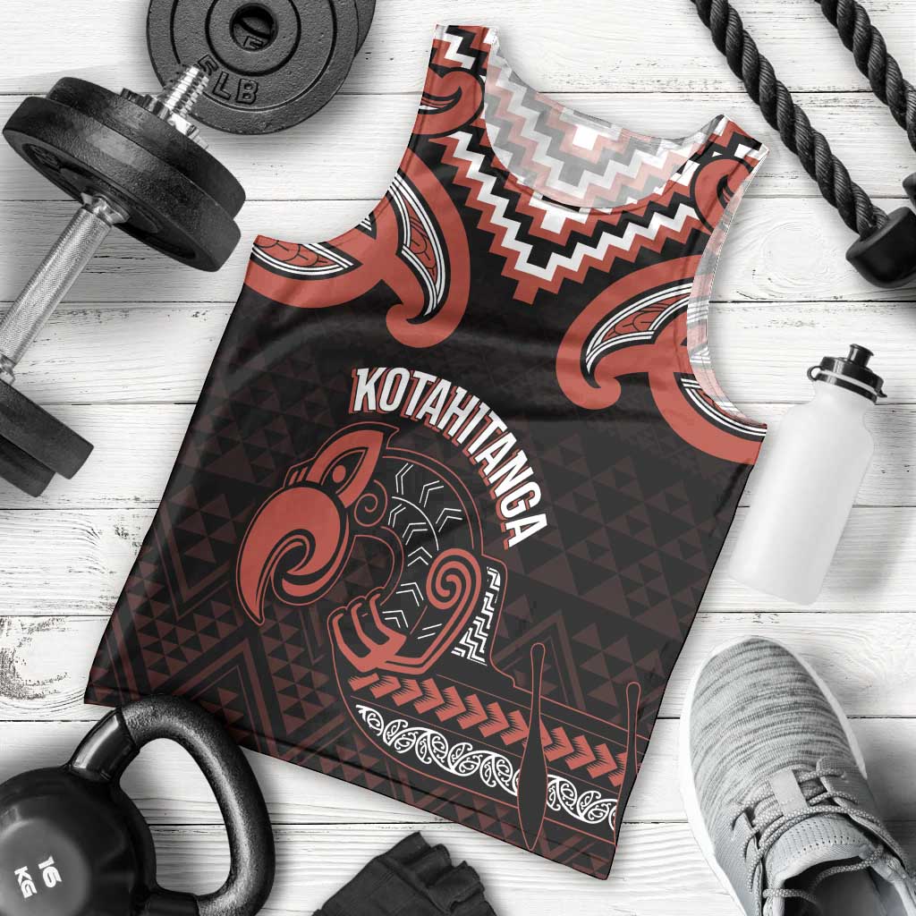 Maori Waitangi Men Tank Top Kotahitanga Poutama Mix Whakairo - Polynesian Pride